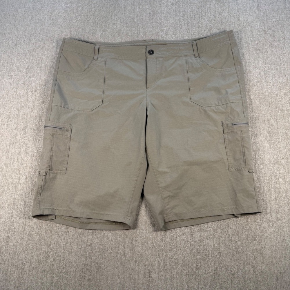 Kuhl Cargo Shorts Womens 22W Khaki Tan Ripstop Hiking Outdoor Utility